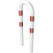 Universal hoop | of steel tube |  76 x 2,6 mm | for casting in concrete | total width: 400 mm | total height: 1000 mm | hot-dip galvanized and white coatedwith red reflecting stripes